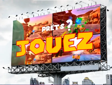 Jeu vidéo à plusieurs sur grand écran